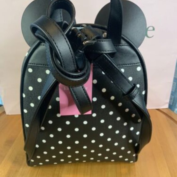 Kate Spade NWT Disney New York Minnie dome backpack Polka Dot Leather main image 10